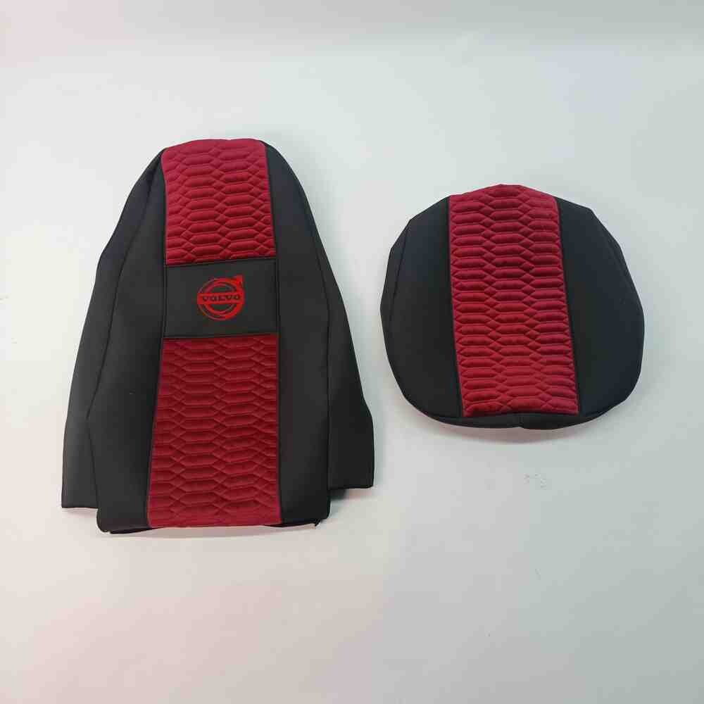 Чохол на сидіння KADIFE Велюр+Ткань VOLVO FH FM (2002-2013) (пілот) червоний Чохол на сидіння KADIFE Велюр+Ткань VOLVO FH FM (2002-2013) (пілот) червоний