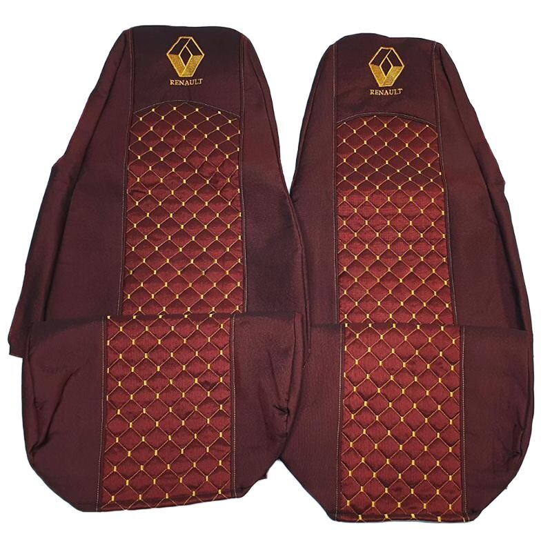 Чохол на сидіння Екошкіра Renault Premium (2005-2013) червоний