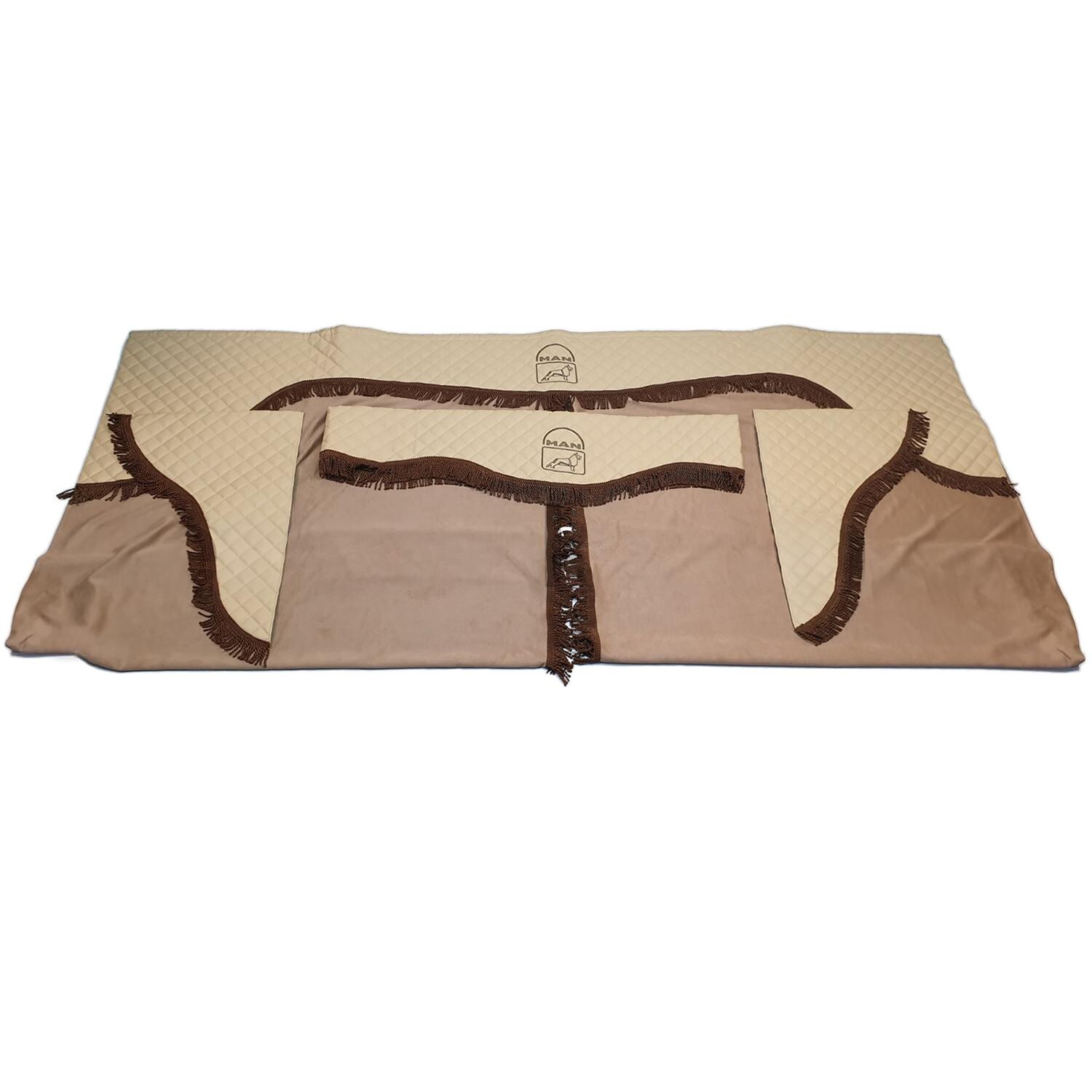 Шторка Екошкіра "Wave" MAN лоб+косинки+спальник бежева Шторка Екошкіра "Wave" MAN лоб+косинки+спальник бежева