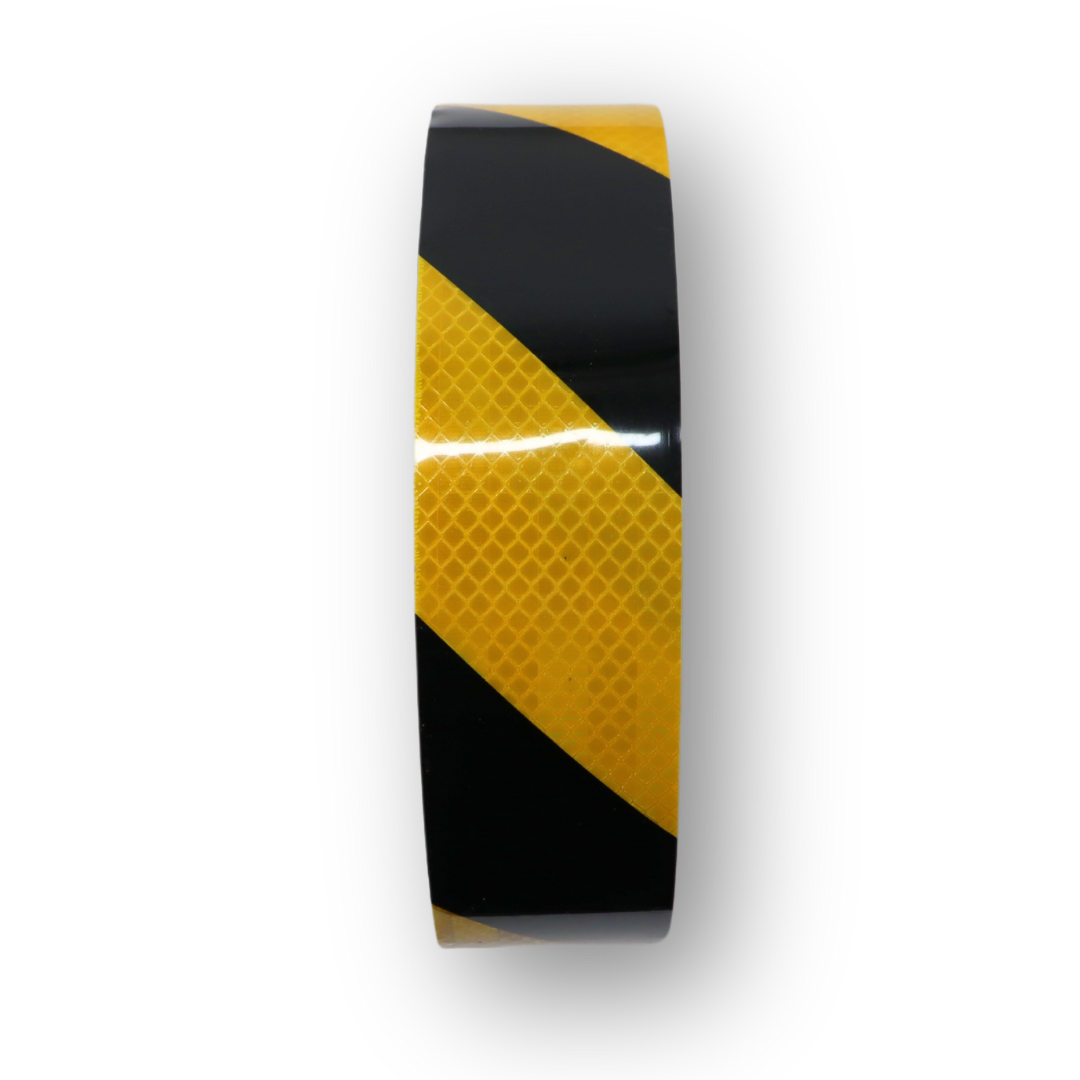 Стрічка світловідбивна, чорно-жовта Стрічка світловідбивна, чорно-жовта
