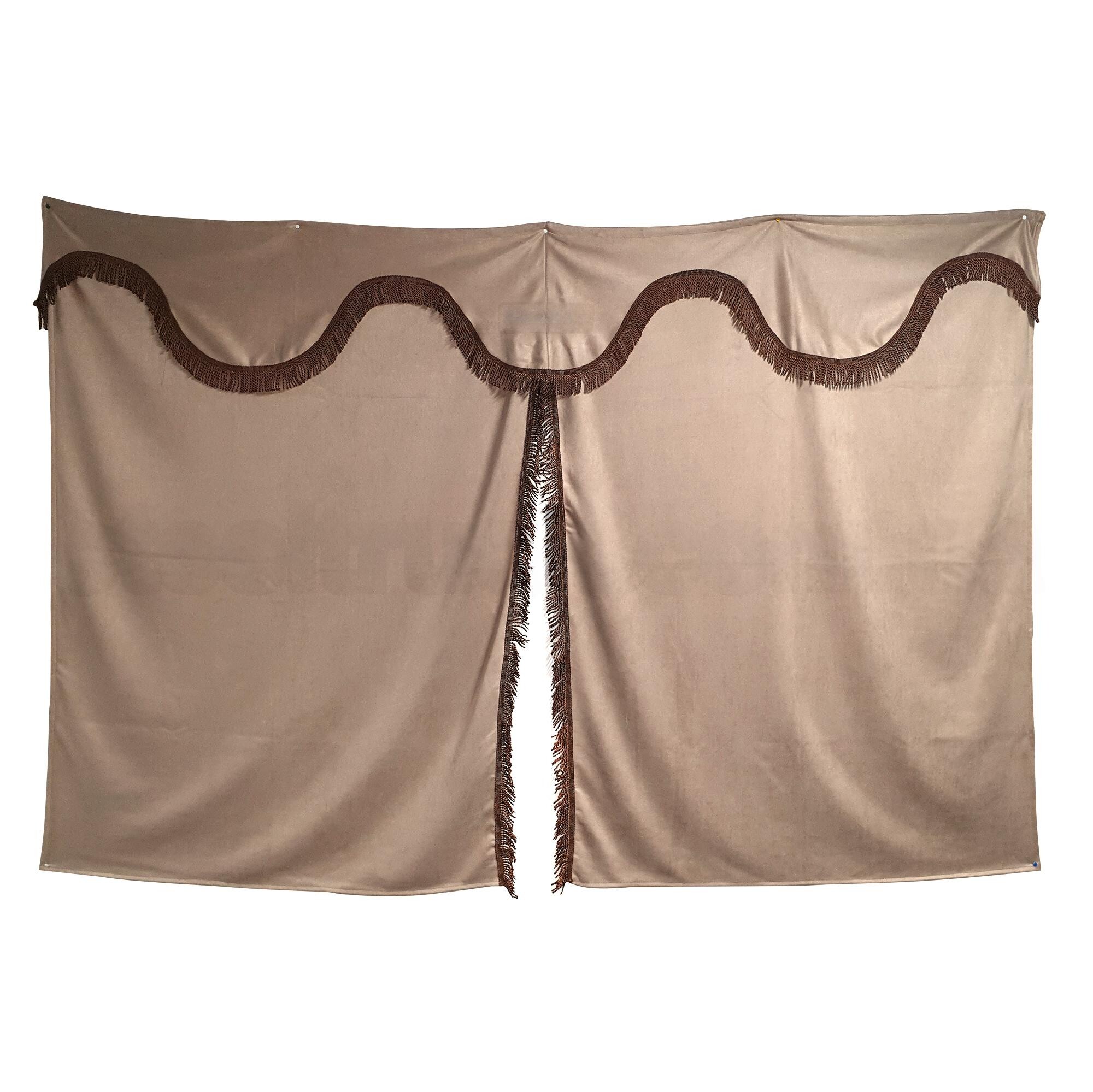 Шторка Велюр "Wave" DAF лоб+косинки+спальник+нічні бежева Шторка Велюр "Wave" DAF лоб+косинки+спальник+нічні бежева