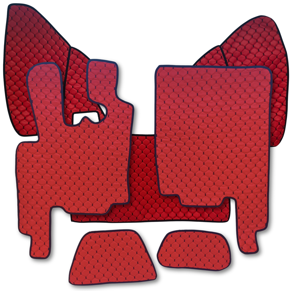 Коврик Экокожа DAF XF95 1997-2005; МКПП, красный, Коврик Экокожа DAF XF95 1997-2005; МКПП, красный,