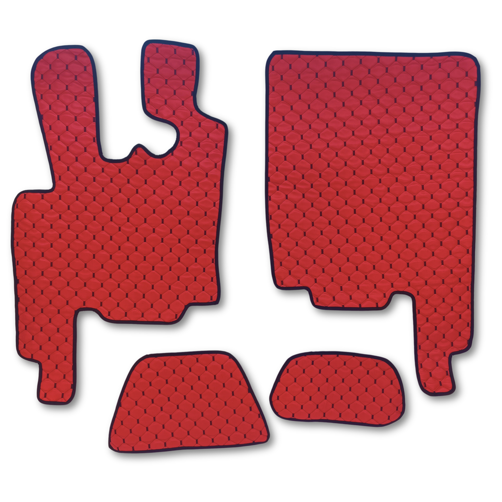 Коврик Экокожа DAF XF95 1997-2005; МКПП, красный, Коврик Экокожа DAF XF95 1997-2005; МКПП, красный,