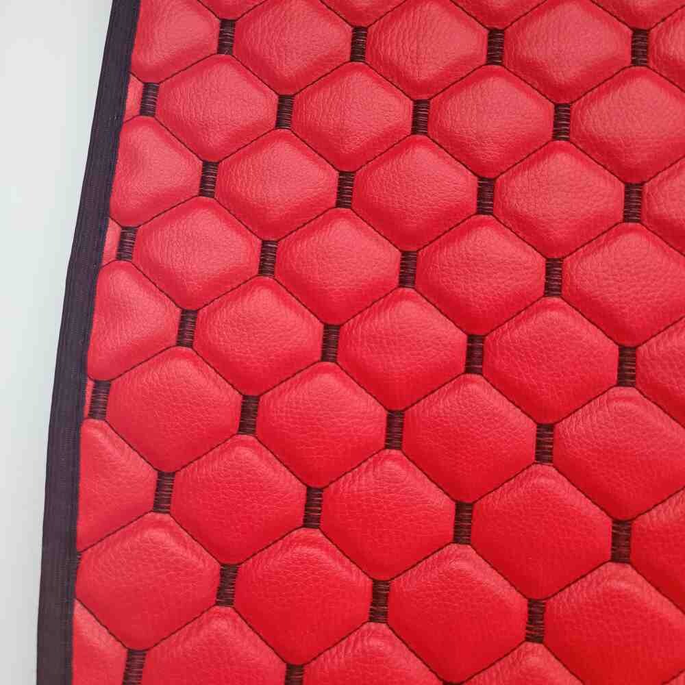 Коврик Экокожа DAF XF95 1997-2005; МКПП, красный, Коврик Экокожа DAF XF95 1997-2005; МКПП, красный,