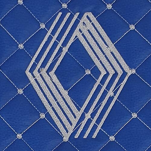 Шторка Экокожа "Wave" RENAULT лоб+косынки синяя