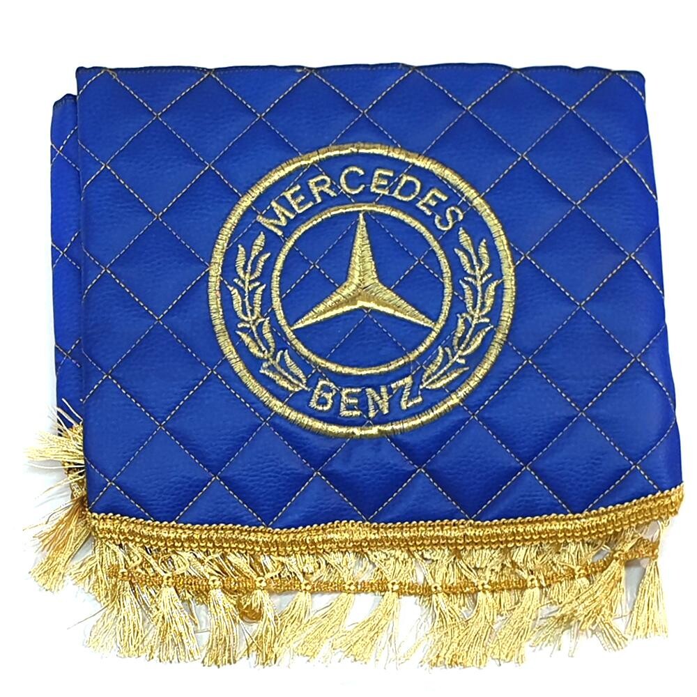Шторка Экокожа "Wave" MERCEDES лоб синяя