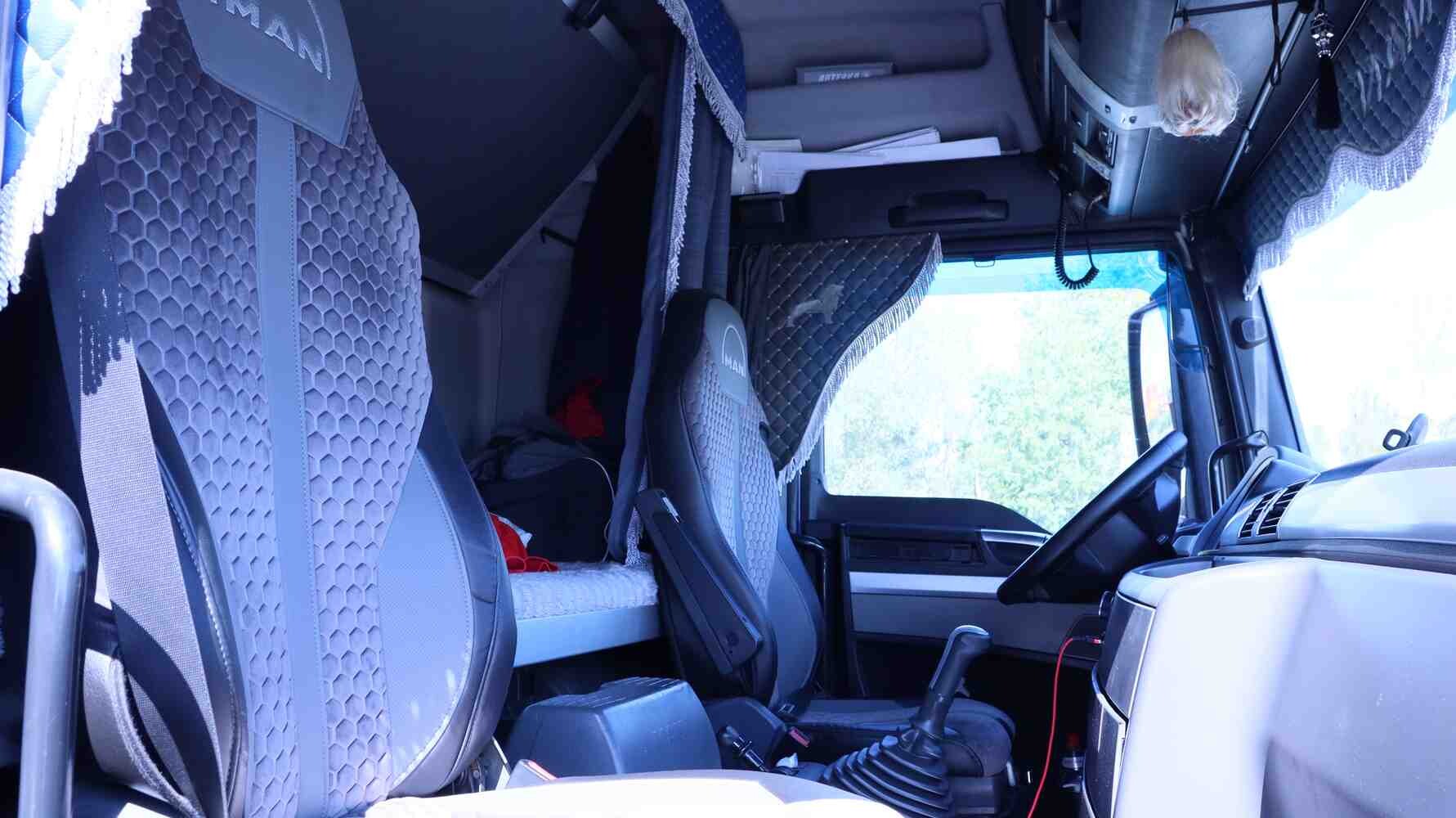 Чохол на сидіння Enterprise MAN TGX,TGA,TGL,TGM,TGS; (2007-2020) 1 ремінь, водій та пасажир (Низький)   сірий