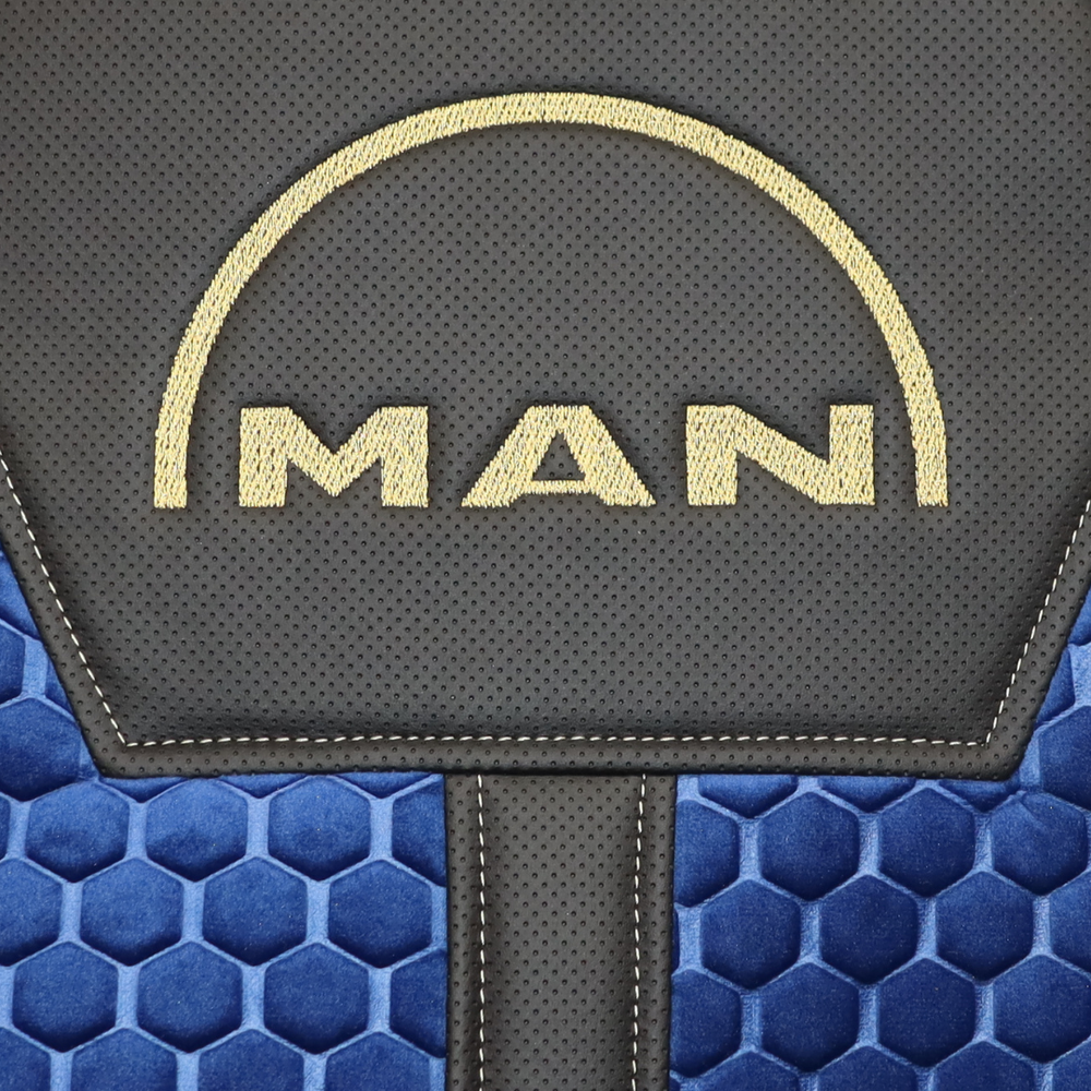 Чохол на сидіння Enterprise MAN TGX,TGA,TGL,TGM,TGS; (2007-2020) 1 ремінь, водій (Низький) пасажир (Високий) синій Чохол на сидіння Enterprise MAN TGX,TGA,TGL,TGM,TGS; (2007-2020) 1 ремінь, водій (Низький) пасажир (Високий) синій