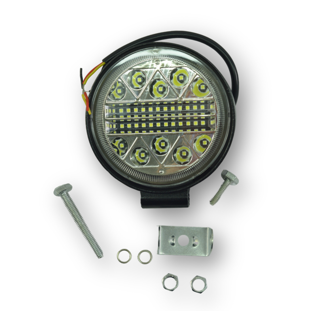 Фара универсальная диодная LED(38 диодов корпус круглый метал)