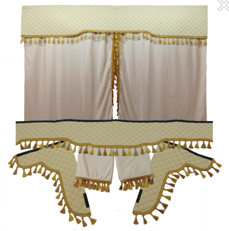 Шторка Экокожа "Memphis" лоб+косынки+спальник+ночные бежевая Шторка Экокожа "Memphis" лоб+косынки+спальник+ночные бежевая