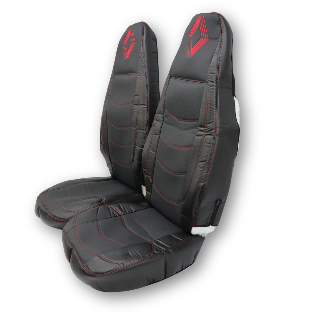 Чехол на сиденья Renault Premium (2005-2013) (пилот) перфор.кожа черн. Чехол на сиденья Renault Premium (2005-2013) (пилот) перфор.кожа черн.