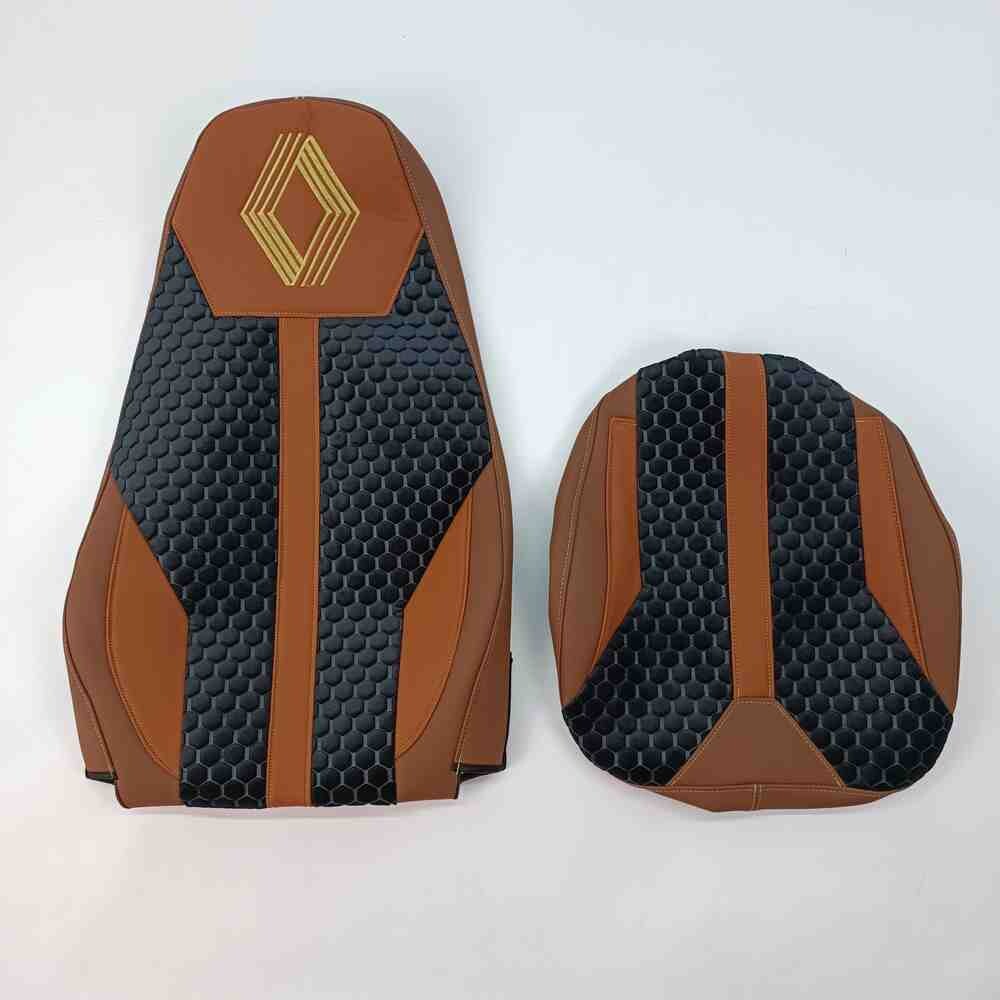 Чехол на сиденья Enterprise Renault Magnum (2001- 2013) водитель, пассажир поворотное сидение, коричневый Чехол на сиденья Enterprise Renault Magnum (2001- 2013) водитель, пассажир поворотное сидение, коричневый