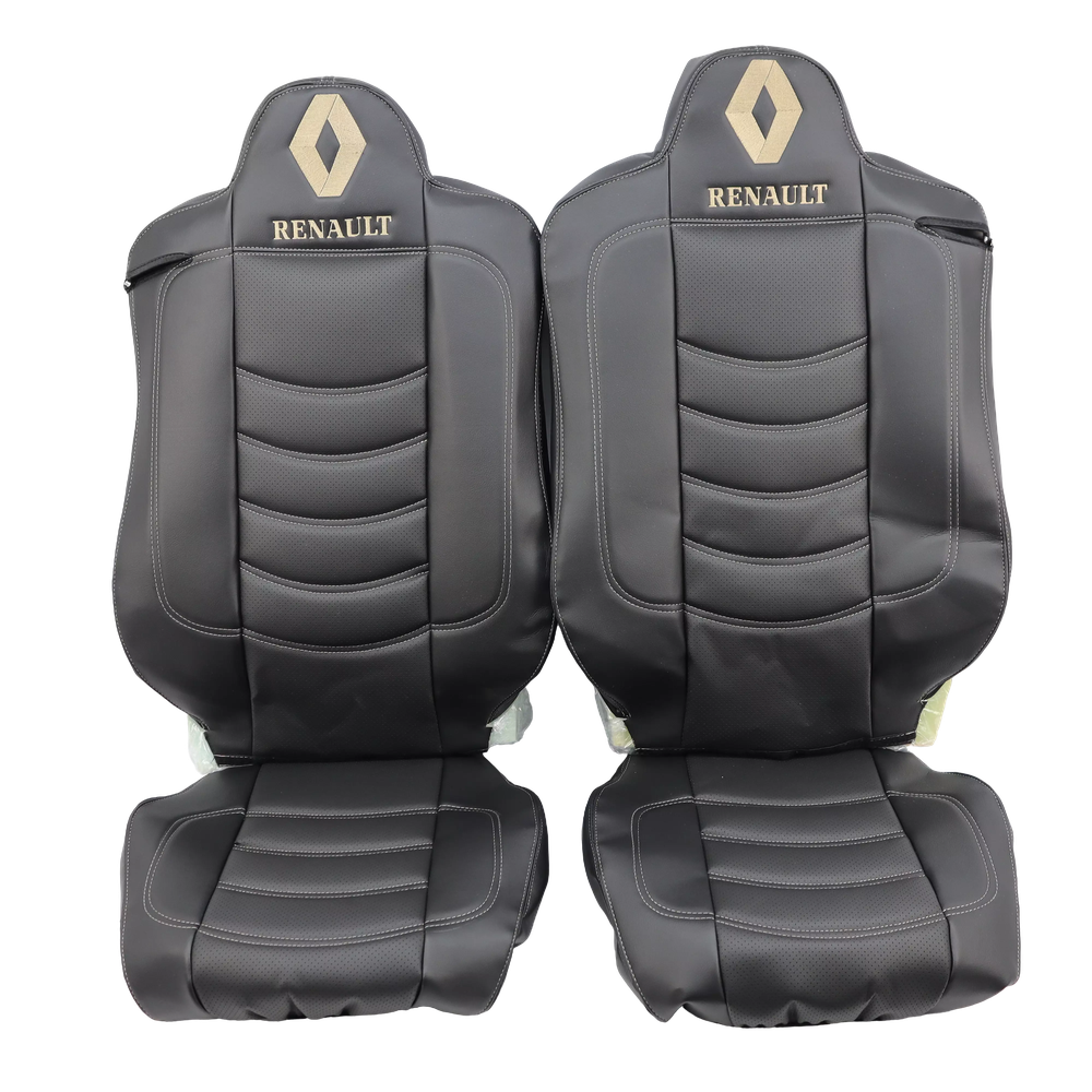 Чехол на сиденья Renault Range T/T-Series (2014-...) перфор.кожа черный.