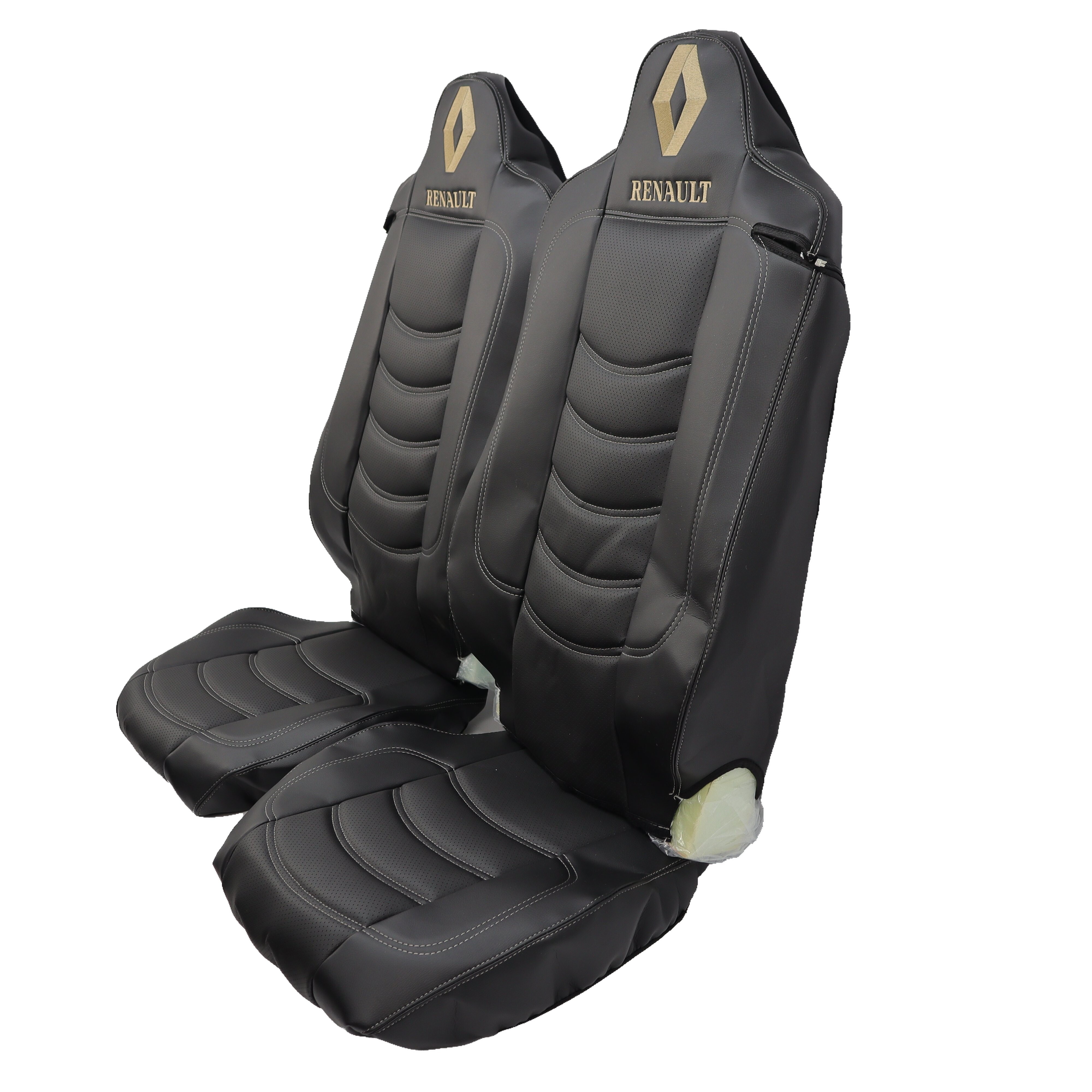 Чехол на сиденья Renault Range T/T-Series (2014-...) перфор.кожа черный.