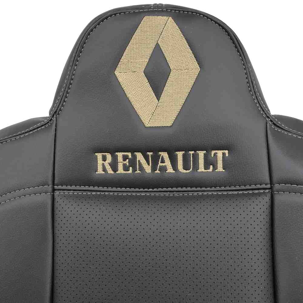 Чехол на сиденья Renault Range T/T-Series (2014-...) перфор.кожа черный.