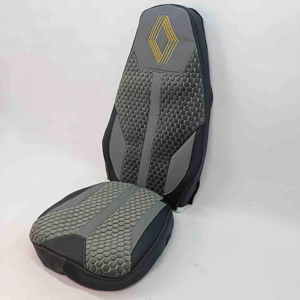 Чохол на сидіння Enterprise Renault Magnum (2001-2013) водій, пасажир поворотне сидіння, сірий Чохол на сидіння Enterprise Renault Magnum (2001-2013) водій, пасажир поворотне сидіння, сірий