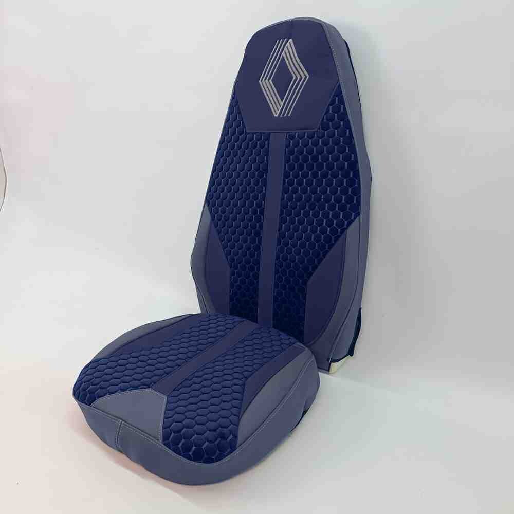 Чохол на сидіння Enterprise Renault Magnum (2001-2013) водій, пасажир поворотне сидіння, синій Чохол на сидіння Enterprise Renault Magnum (2001-2013) водій, пасажир поворотне сидіння, синій