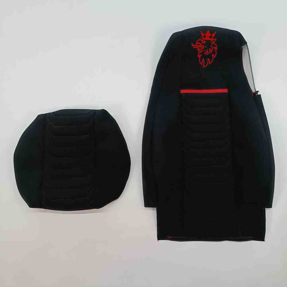 Чохол на сидіння SCANIA R,G,P (2004-2017) водій пілот - пас. складне, чорний