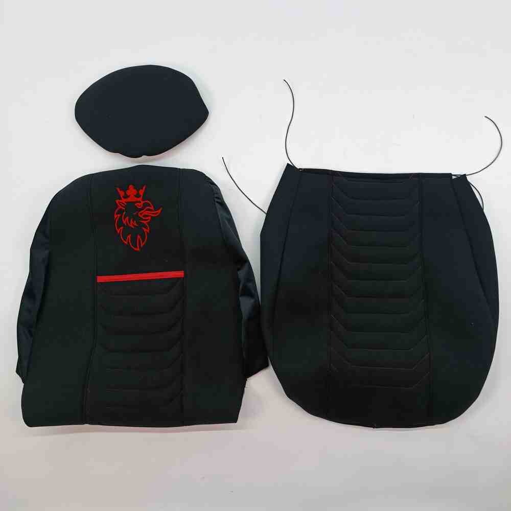 Чохол на сидіння SCANIA R,G,P (2004-2017) водій пілот - пас. складне, чорний