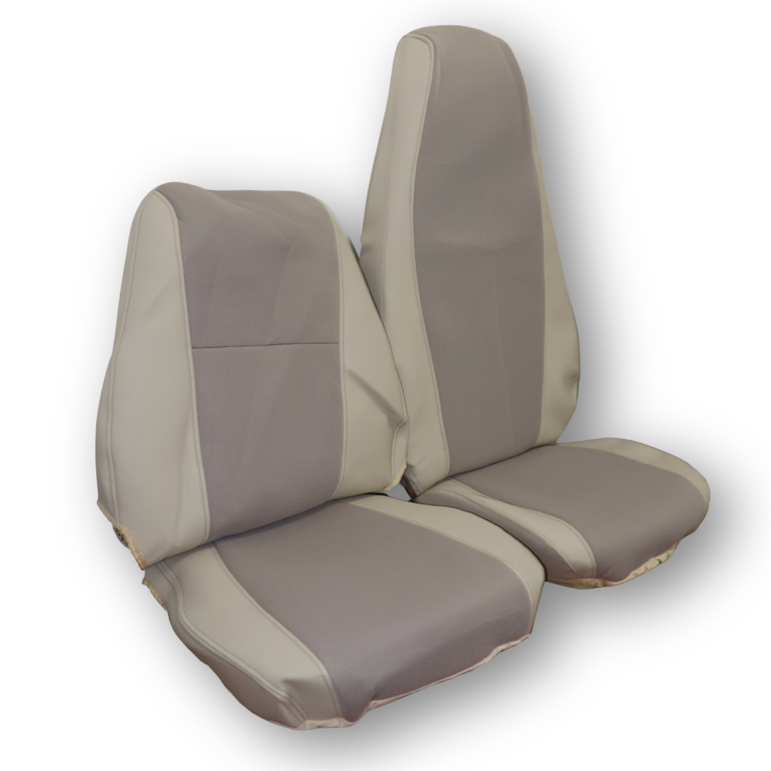 Чохол на сидіння SCANIA R,G,P (2004-2017) водить. пілот - пас. складне, беж. сітка - беж. шкіра Чохол на сидіння SCANIA R,G,P (2004-2017) водить. пілот - пас. складне, беж. сітка - беж. шкіра