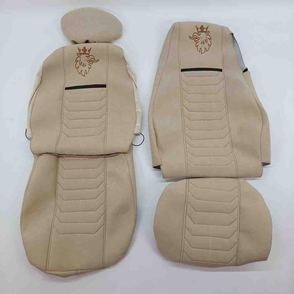 Чохол на сидіння SCANIA R,G,P (2004-2017) водій пілот - пас. складне, беж. Чохол на сидіння SCANIA R,G,P (2004-2017) водій пілот - пас. складне, беж.