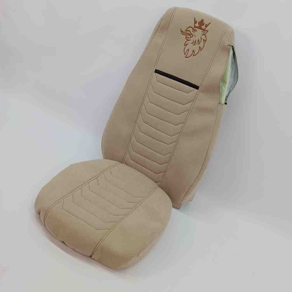 Чохол на сидіння SCANIA R,G,P (2004-2017) водій пілот - пас. складне, беж. Чохол на сидіння SCANIA R,G,P (2004-2017) водій пілот - пас. складне, беж.