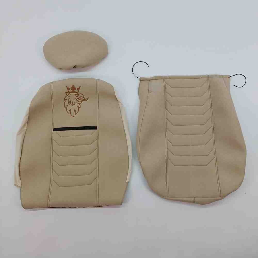 Чохол на сидіння SCANIA R,G,P (2004-2017) водій пілот - пас. складне, беж. Чохол на сидіння SCANIA R,G,P (2004-2017) водій пілот - пас. складне, беж.