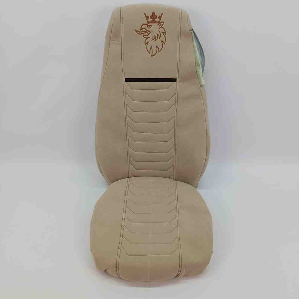 Чохол на сидіння SCANIA R,G,P (2004-2017) водій пілот - пас. складне, беж. Чохол на сидіння SCANIA R,G,P (2004-2017) водій пілот - пас. складне, беж.