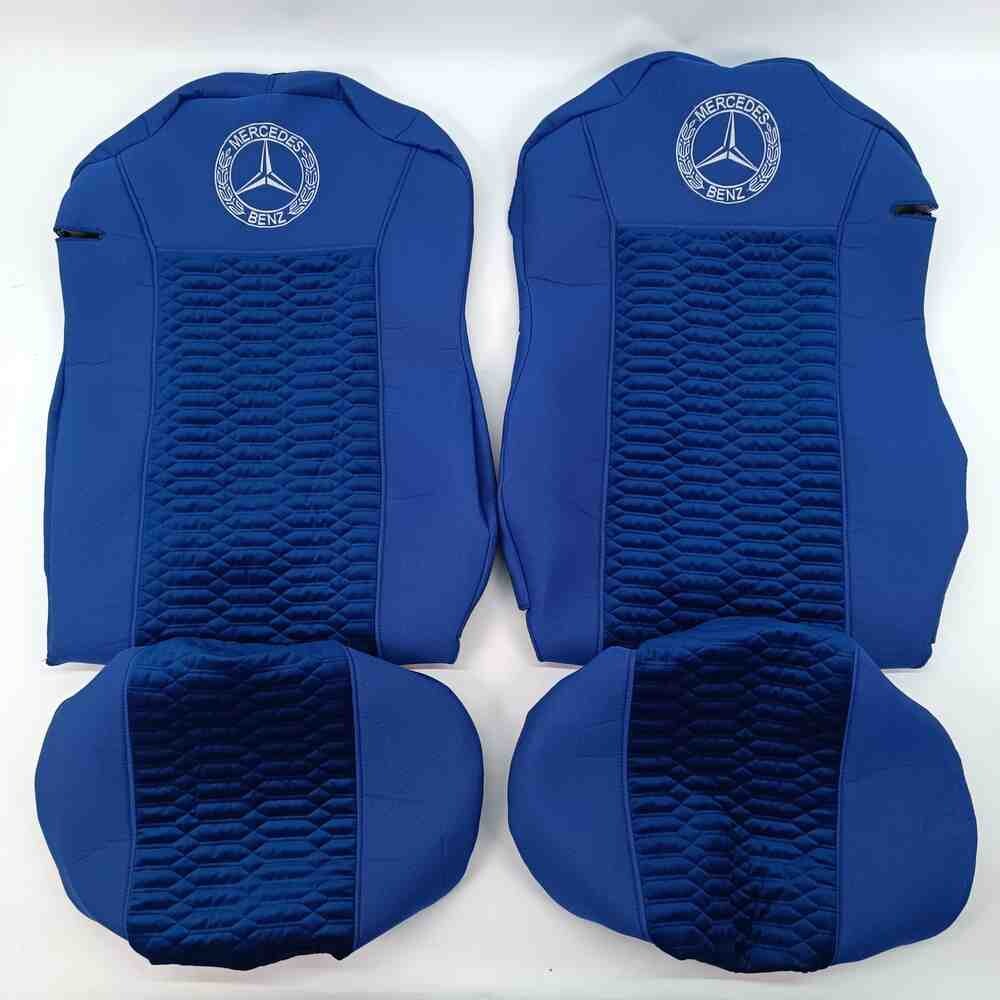 Чехол на сиденья KADIFE Велюр+Ткань Mercedes Actros 1842 /1845 EURO 6 синий Чехол на сиденья KADIFE Велюр+Ткань Mercedes Actros 1842 /1845 EURO 6 синий