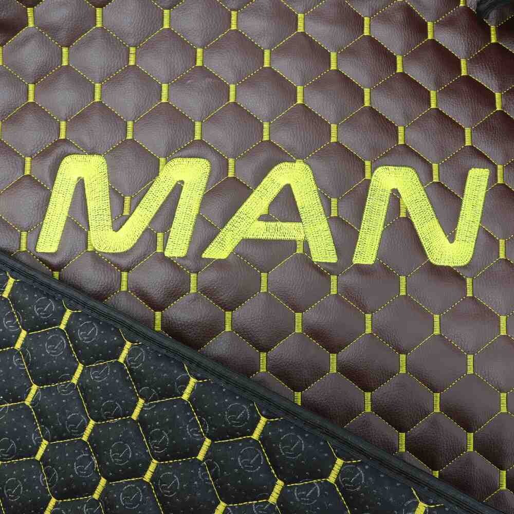 Коврик Экокожа MAN TGX 2008-2017; 1ящ., АКПП,МКПП.коричневый