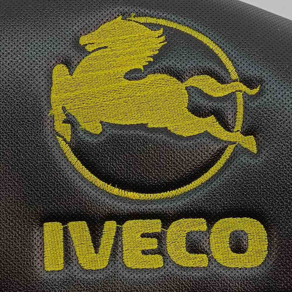 Чехол на сиденья Enterprise Iveco SТ430/460NC/460WC/480кожа черн..- велюр сота черн.