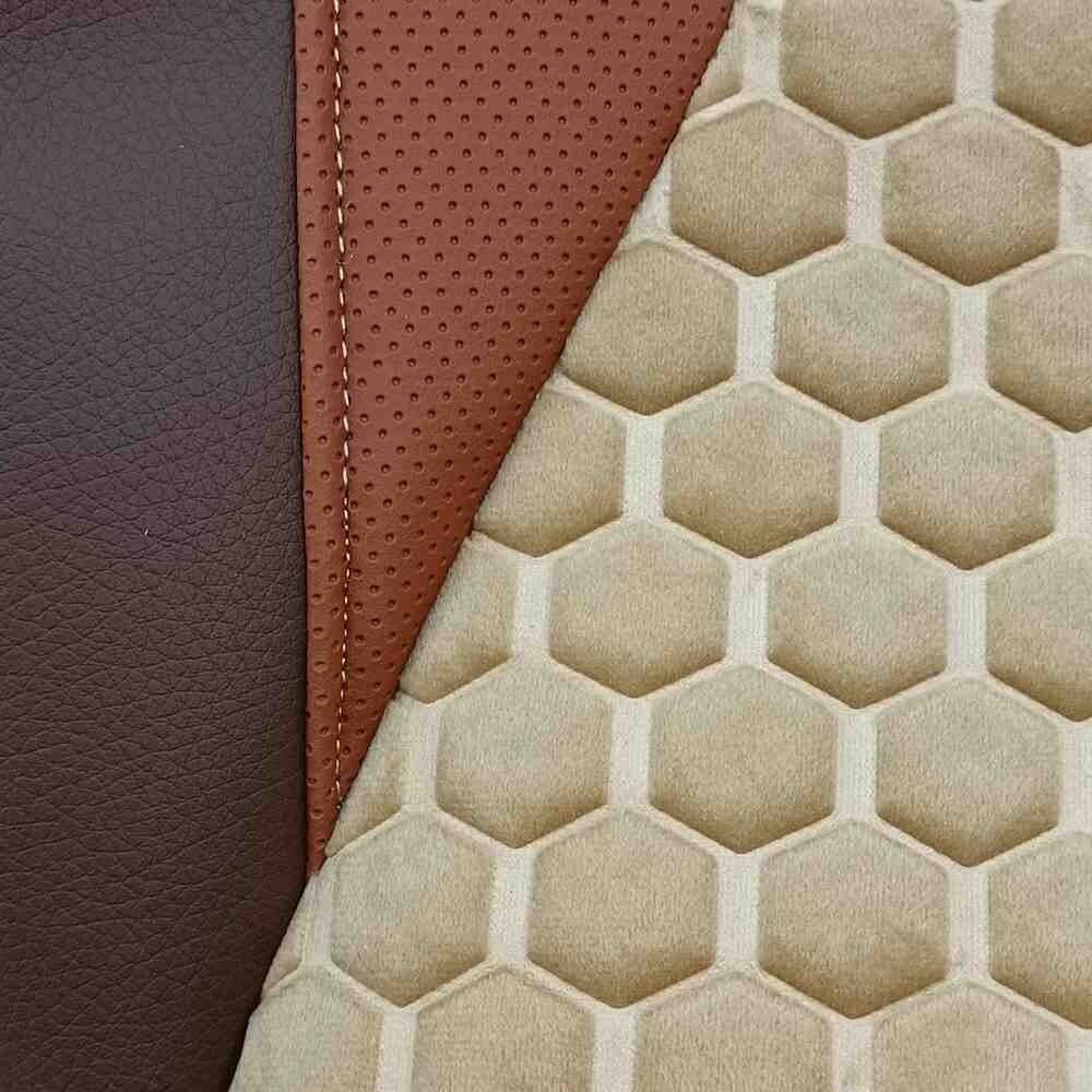 Чехол на сиденья Enterprise Mercedes Axor Space /Actros 1844 кожа коричн.- велюр сота беж. Чехол на сиденья Enterprise Mercedes Axor Space /Actros 1844 кожа коричн.- велюр сота беж.