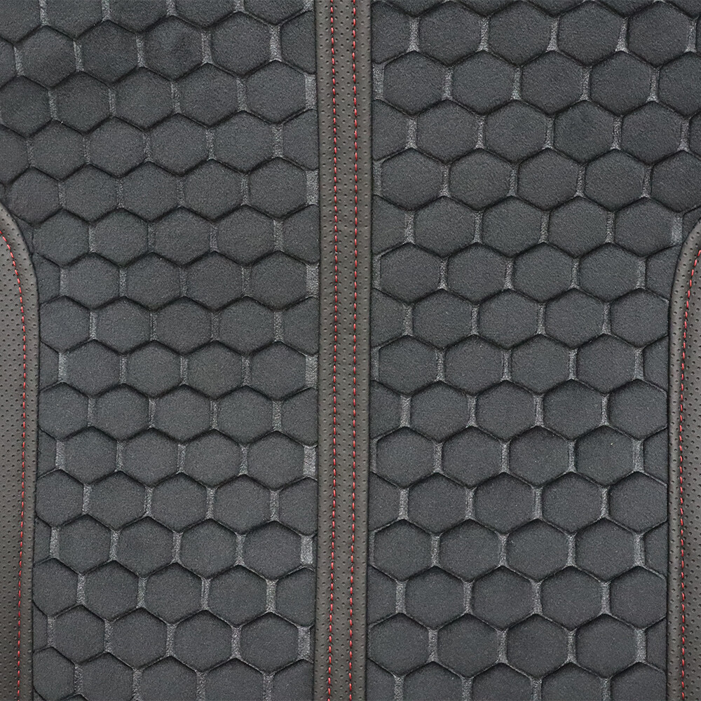 Чехол на сиденья Enterprise MAN TGX,TGA,TGL,TGM,TGS; (2007-2020) 1 ремень, водитель (Низкий) пассажир (Высокий) кожа черн.-велюр сота черн. Чехол на сиденья Enterprise MAN TGX,TGA,TGL,TGM,TGS; (2007-2020) 1 ремень, водитель (Низкий) пассажир (Высокий) кожа черн.-велюр сота черн.