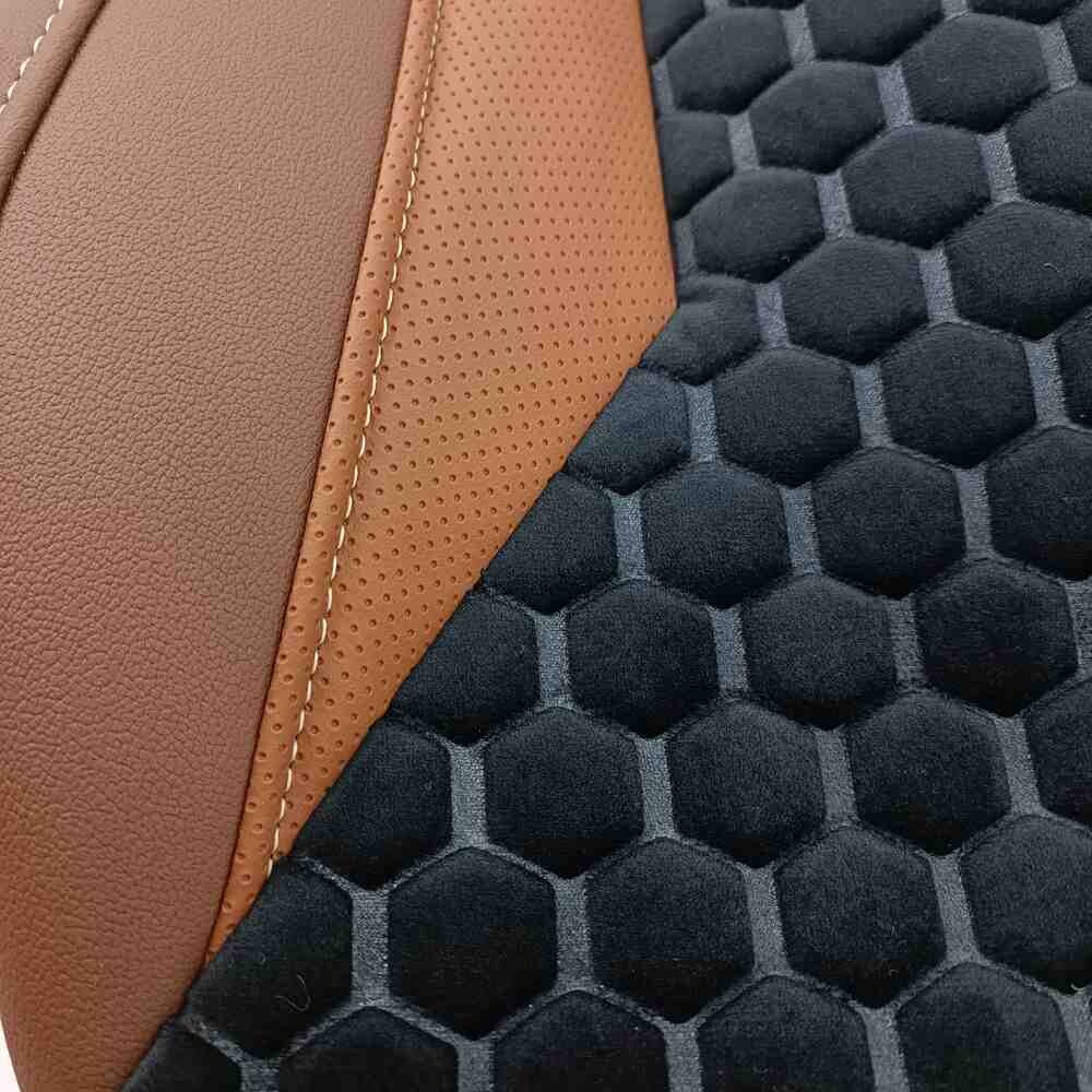 Чехол на сиденья Enterprise Renault Magnum (2001- 2013) водитель, пассажир поворотное сидение,  коричневый