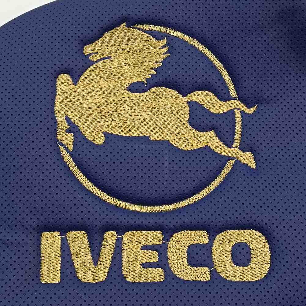 Чехол на сиденья Enterprise Iveco SТ430/460NC/460WC/480кожа черн..- велюр сота синяя.