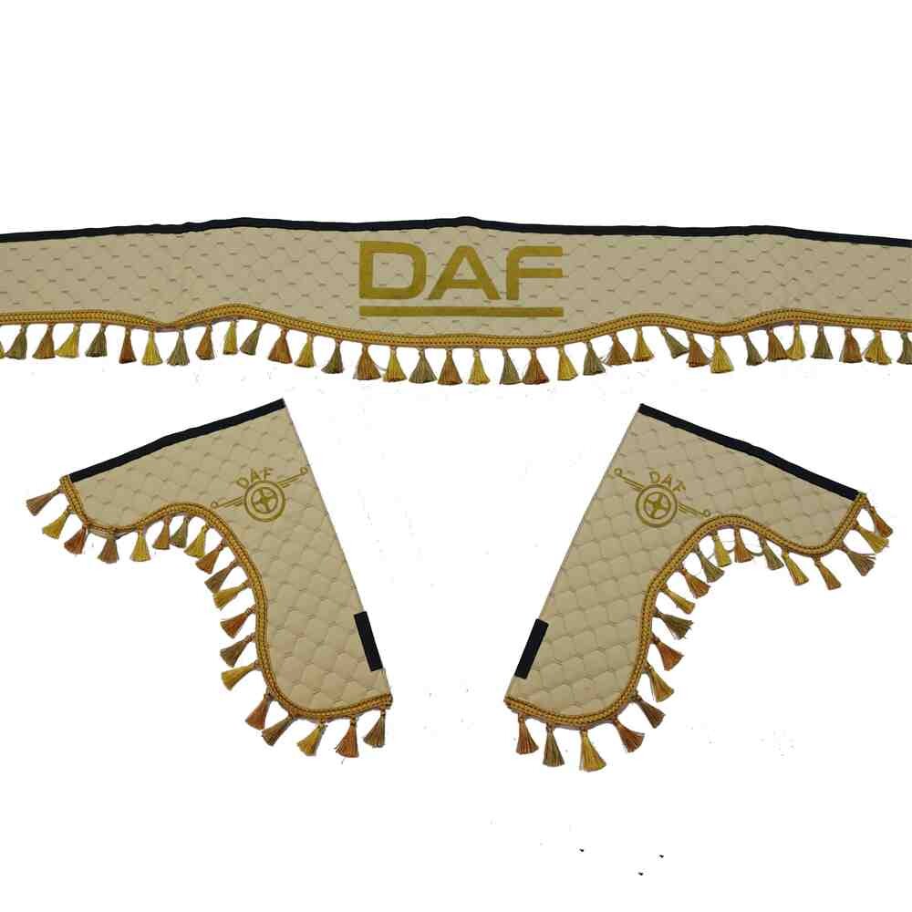 Шторка Екошкіра "Pergam" DAF лоб+косинки+спальник+нічні бежева