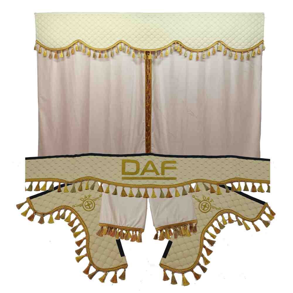 Шторка Екошкіра "Pergam" DAF лоб+косинки+спальник+нічні бежева