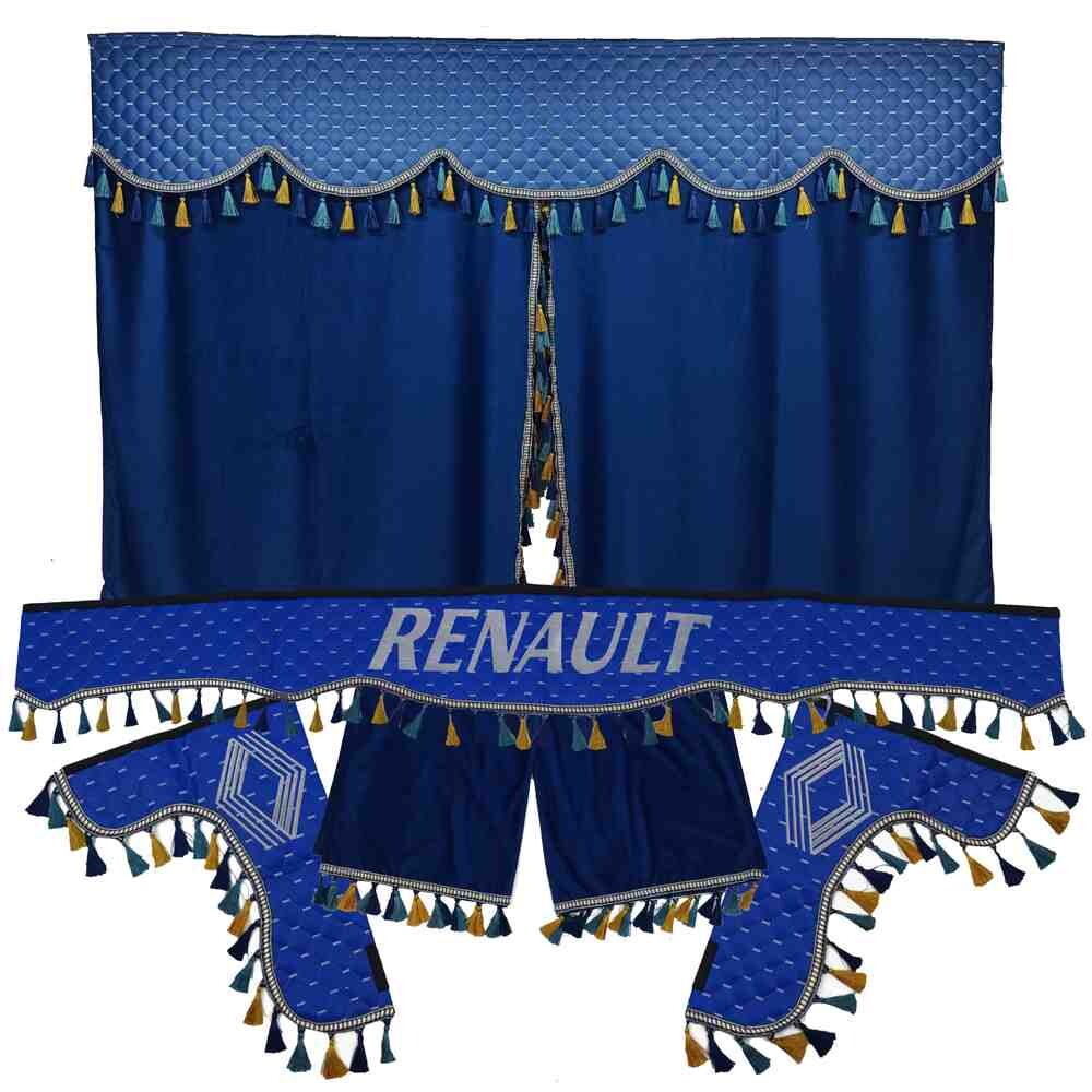 Шторка Экокожа "Pergam" RENAULT лоб+косынки+спальник+ночные синяя Шторка Экокожа "Pergam" RENAULT лоб+косынки+спальник+ночные синяя