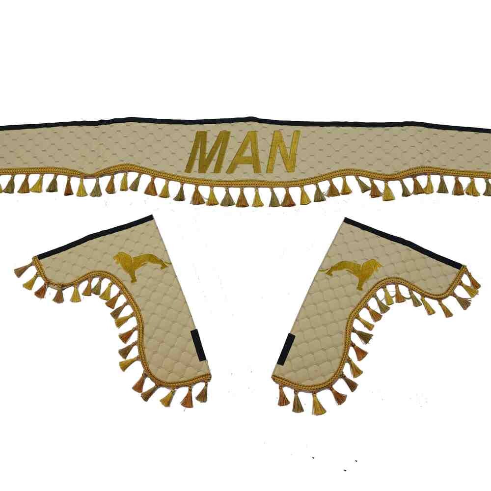 Шторка Екошкіра "Pergam" MAN лоб+косинки+спальник+нічні бежева Шторка Екошкіра "Pergam" MAN лоб+косинки+спальник+нічні бежева