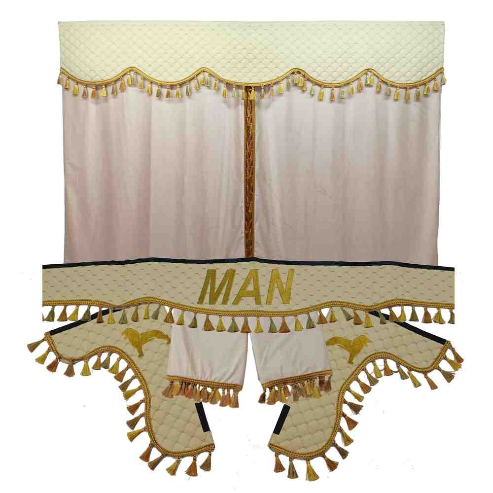 Шторка Екошкіра "Pergam" MAN лоб+косинки+спальник+нічні бежева Шторка Екошкіра "Pergam" MAN лоб+косинки+спальник+нічні бежева