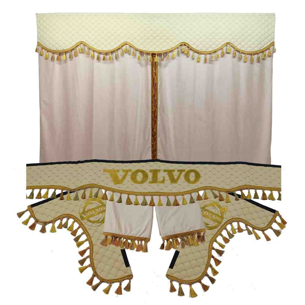 Шторка Экокожа "Pergam" VOLVO лоб+косынки+спальник+ночные бежевая Шторка Экокожа "Pergam" VOLVO лоб+косынки+спальник+ночные бежевая