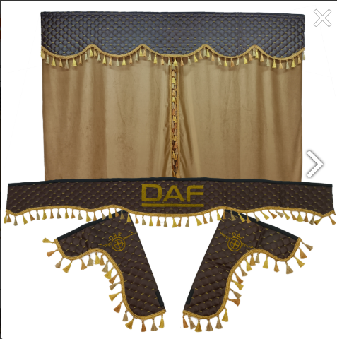 Шторка Экокожа "Pergam" DAF лоб+косынки+спальник коричневая Шторка Экокожа "Pergam" DAF лоб+косынки+спальник коричневая