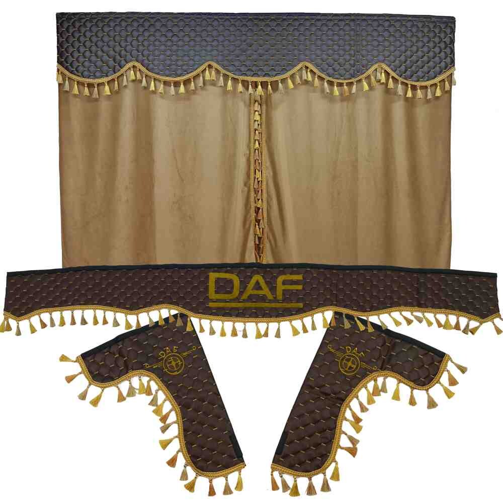 Шторка Экокожа "Pergam" DAF лоб+косынки+спальник коричневая Шторка Экокожа "Pergam" DAF лоб+косынки+спальник коричневая