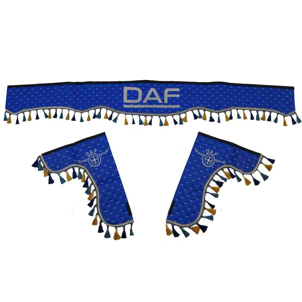 Шторка Экокожа "Pergam" DAF лоб+косынки+спальник синяя Шторка Экокожа "Pergam" DAF лоб+косынки+спальник синяя