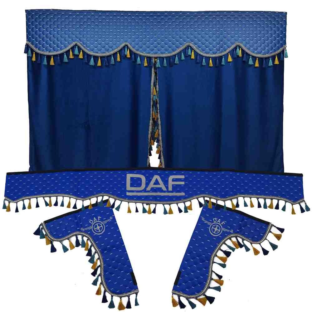 Шторка Экокожа "Pergam" DAF лоб+косынки+спальник синяя Шторка Экокожа "Pergam" DAF лоб+косынки+спальник синяя