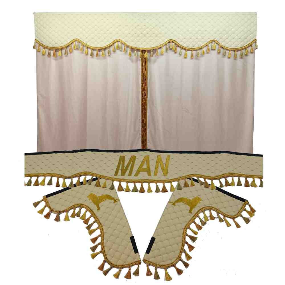 Шторка Экокожа "Pergam" MAN лоб+косынки+спальник бежевая