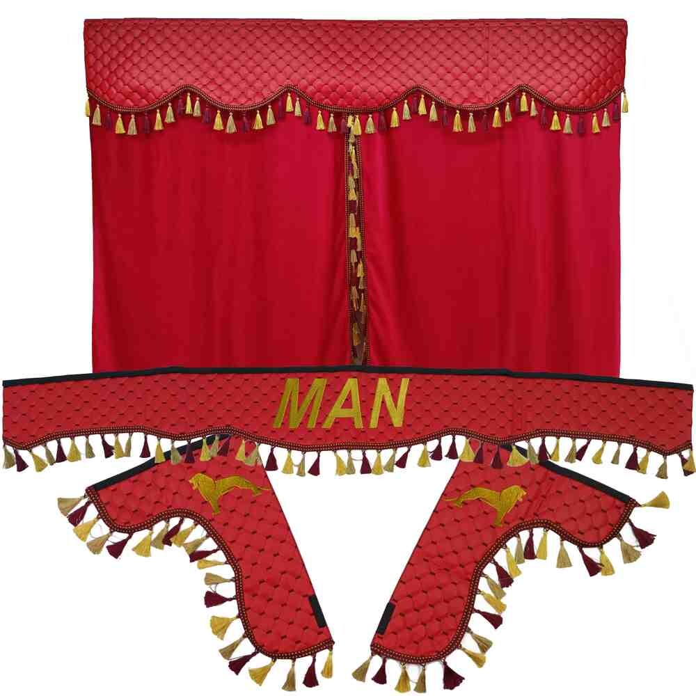 Шторка Экокожа "Pergam" MAN лоб+косынки+спальник красная Шторка Экокожа "Pergam" MAN лоб+косынки+спальник красная