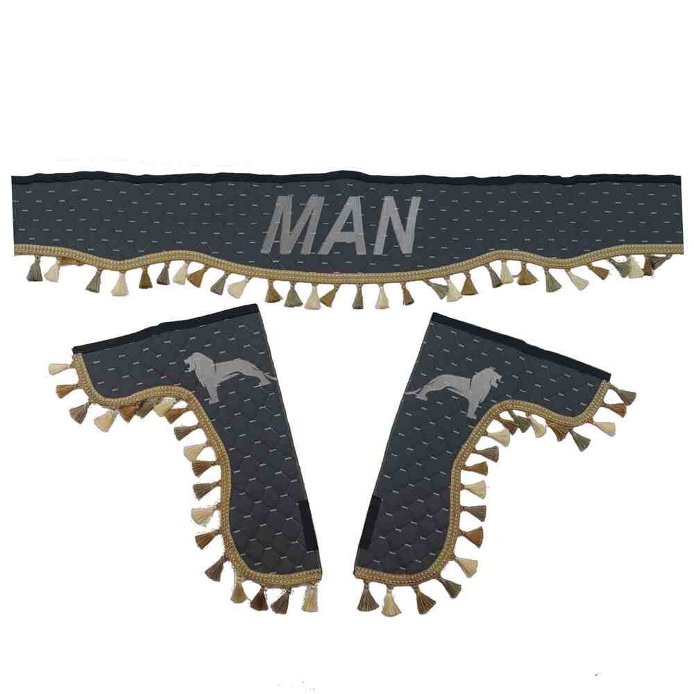 Шторка Екошкіра "Pergam" MAN лоб+косинки+спальник сіра Шторка Екошкіра "Pergam" MAN лоб+косинки+спальник сіра