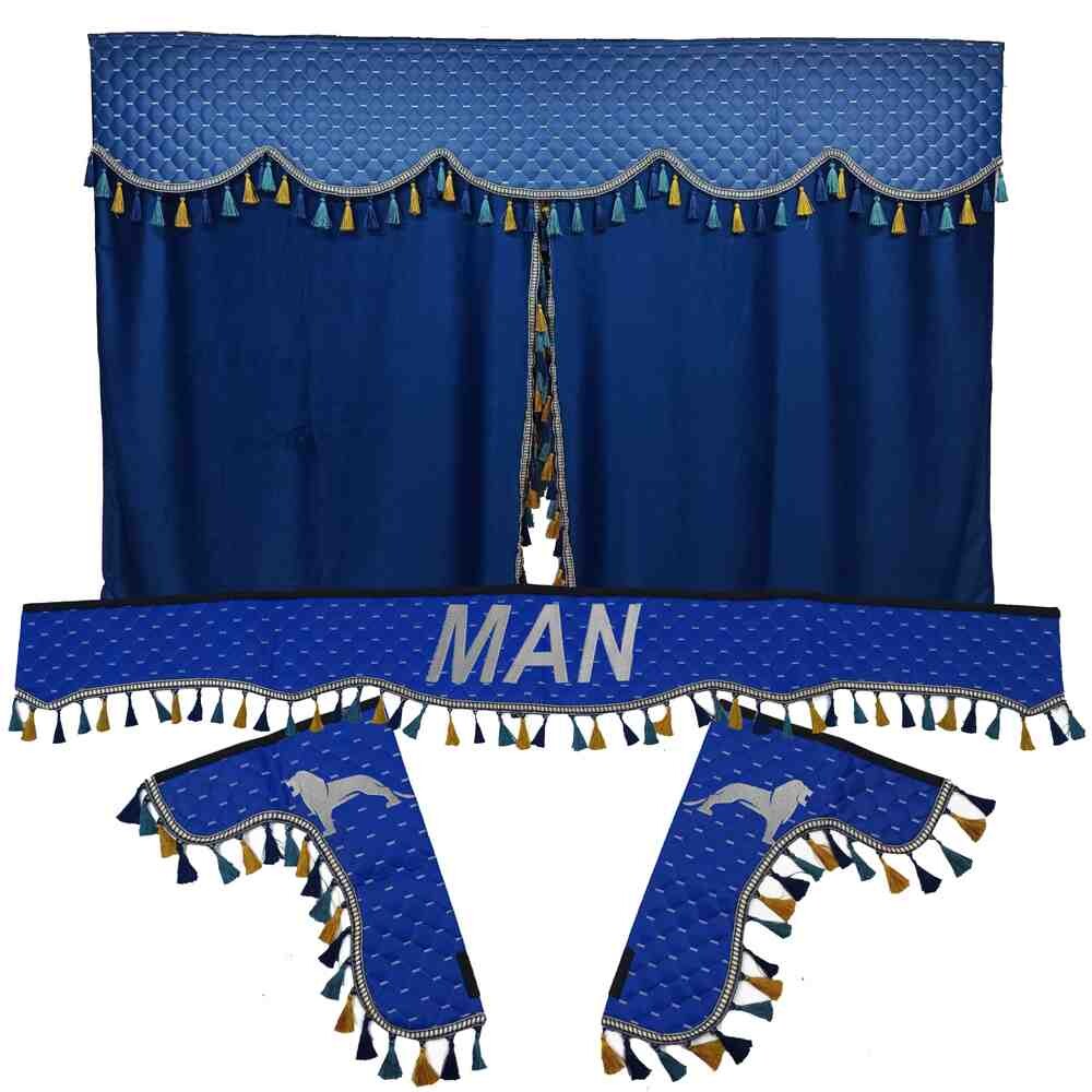 Шторка Экокожа "Pergam" MAN лоб+косынки+спальник синяя Шторка Экокожа "Pergam" MAN лоб+косынки+спальник синяя