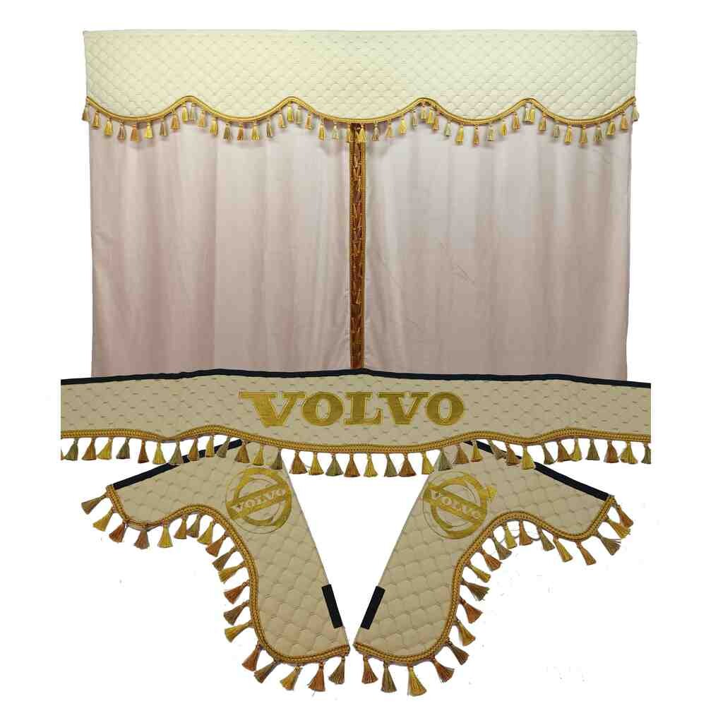 Шторка Экокожа "Pergam" VOLVO лоб+косынки+спальник бежевая Шторка Экокожа "Pergam" VOLVO лоб+косынки+спальник бежевая